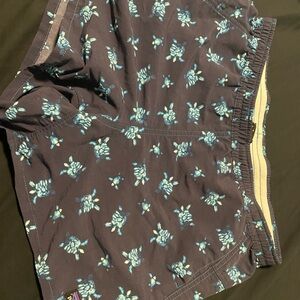 Patagonia Women's Shorts with Blue Turtle Print